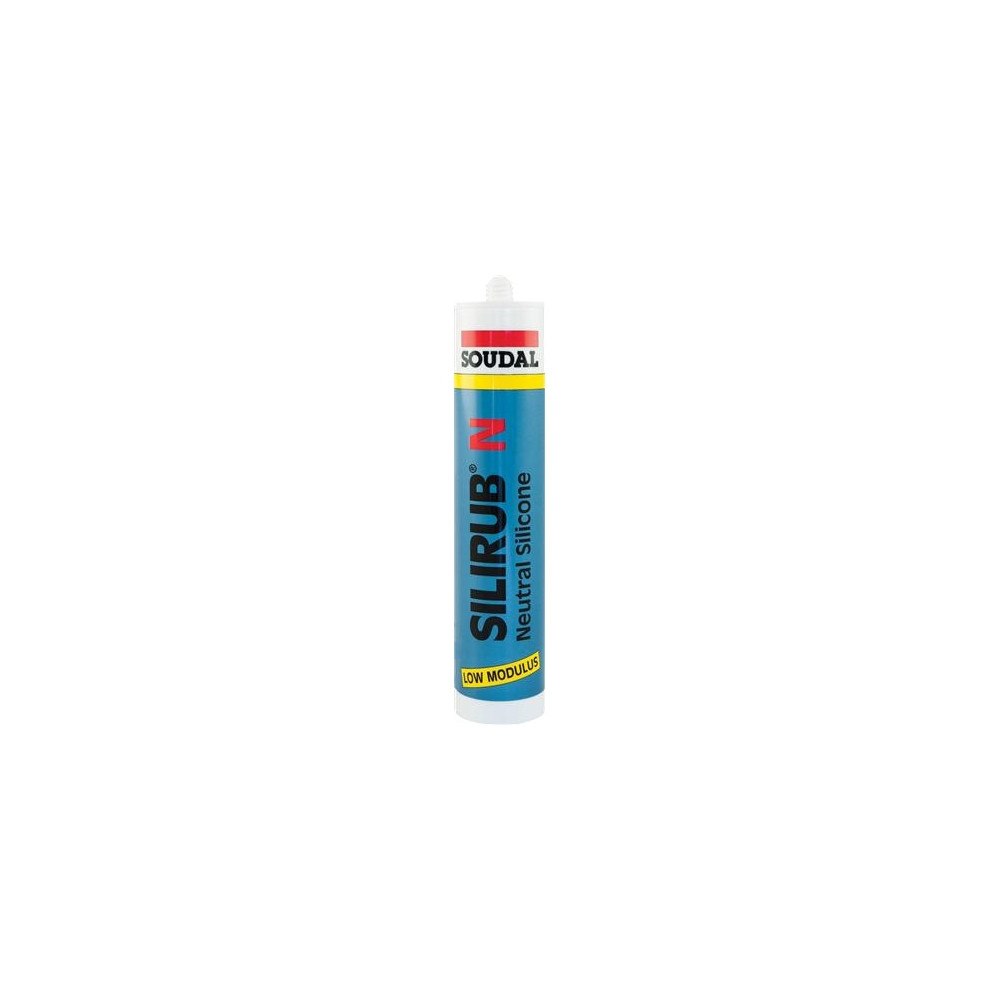 SOUDAL Byggsilikon Silirub N vit 310 ml patron, fullt elastisk, 1-k...