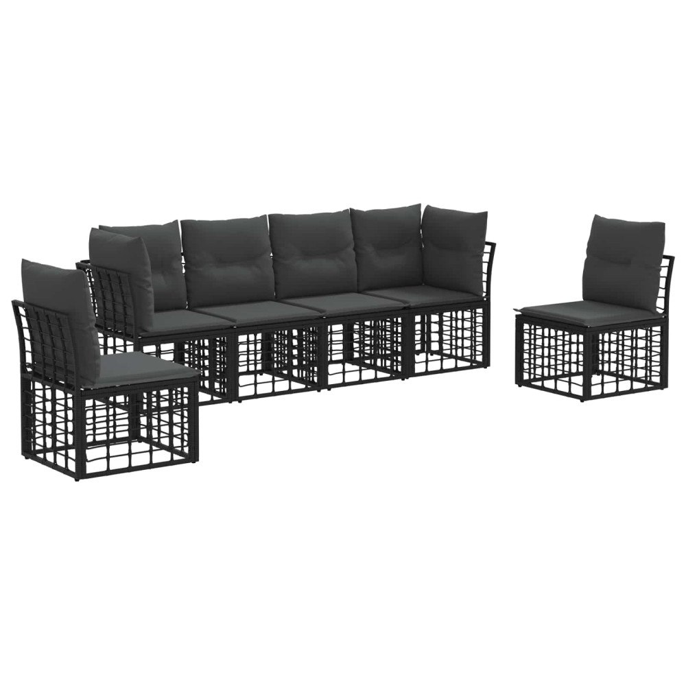 vidaXL Utomhussoffset Svart Polyester