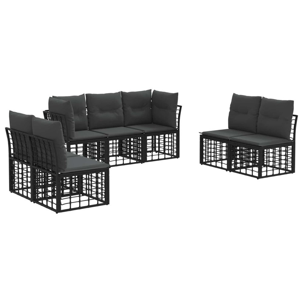 vidaXL Utomhussoffset Svart Polyester