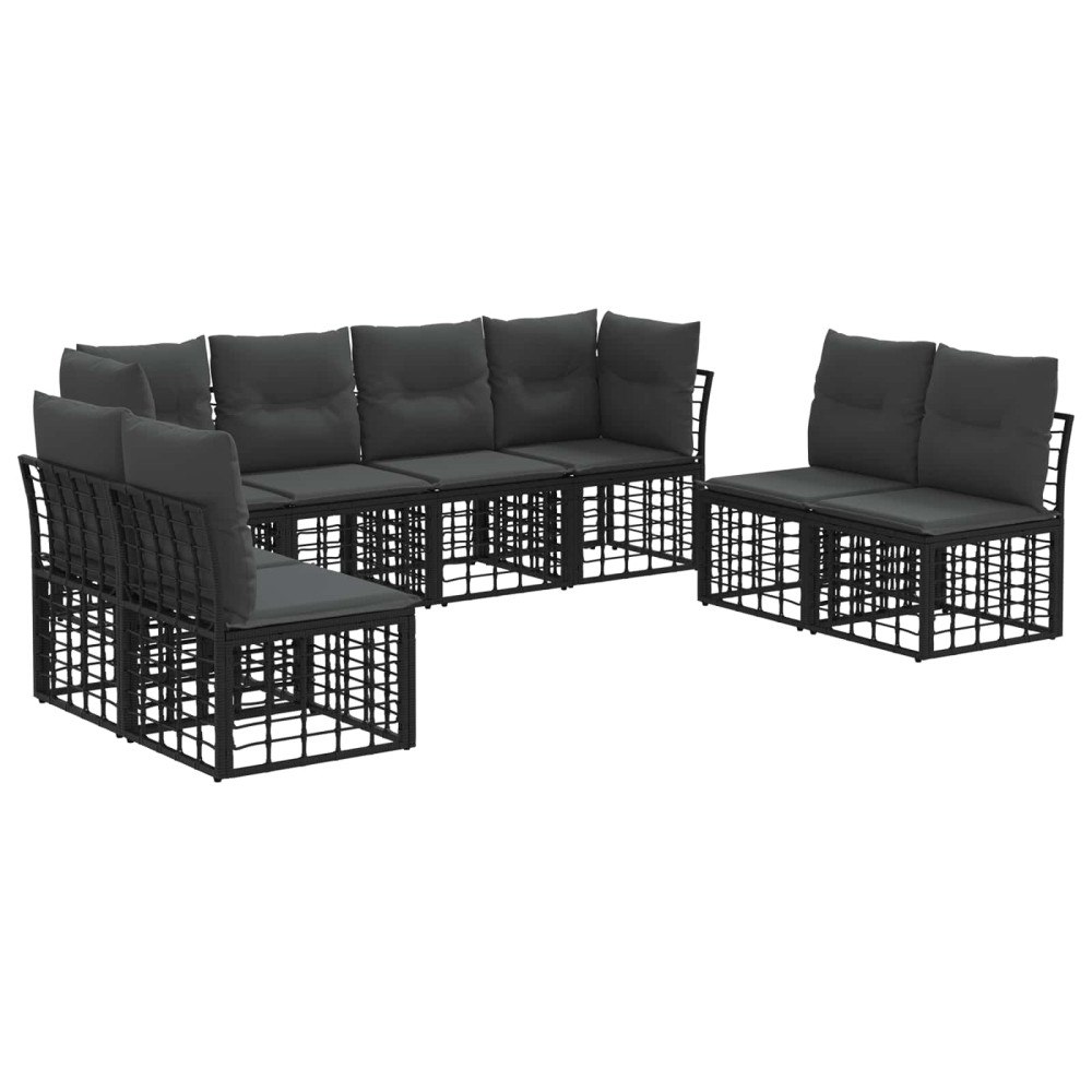 vidaXL Utomhussoffset Svart Polyester