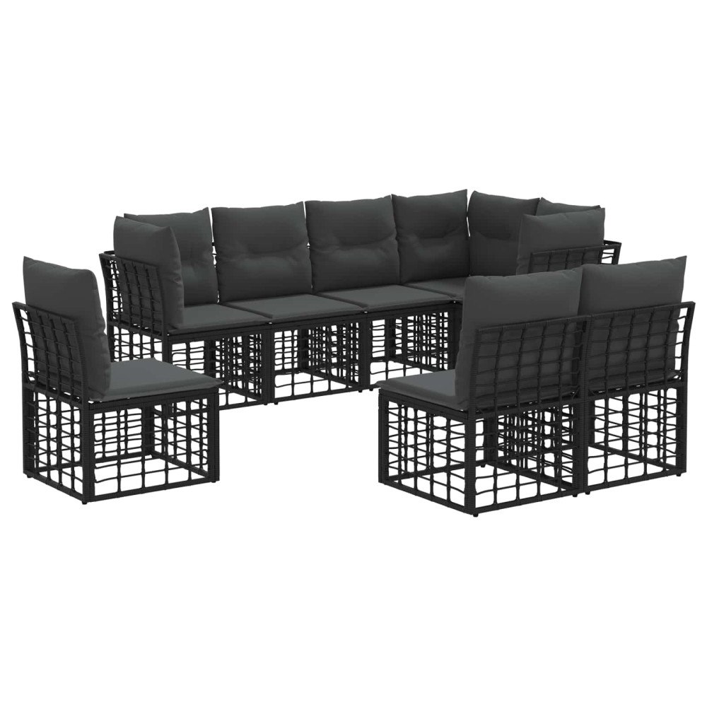 vidaXL Utomhussoffset Svart Polyester