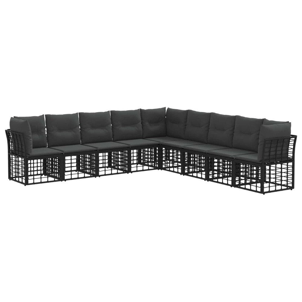 vidaXL Utomhussoffset Svart Polyester