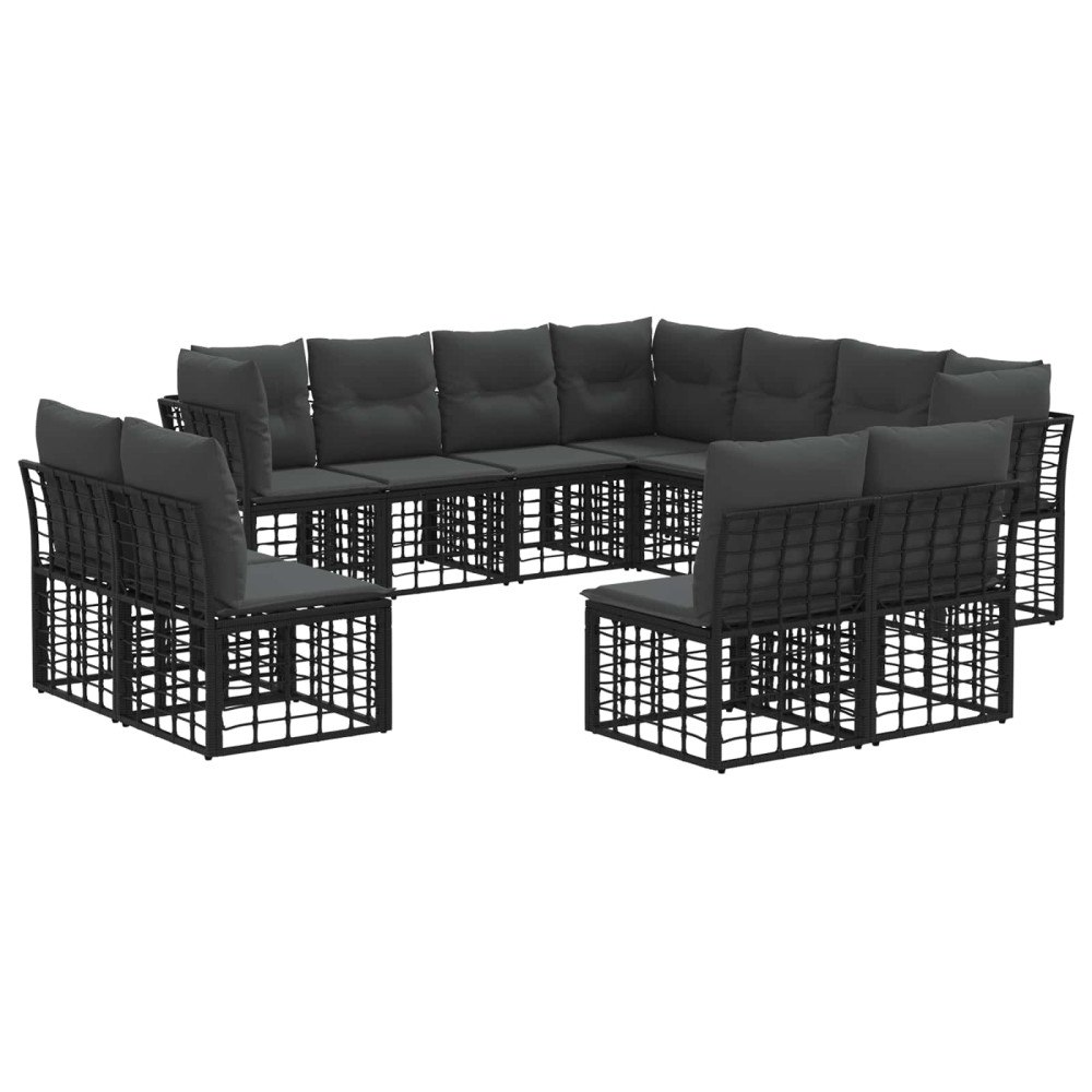 vidaXL Utomhussoffset Svart Polyester