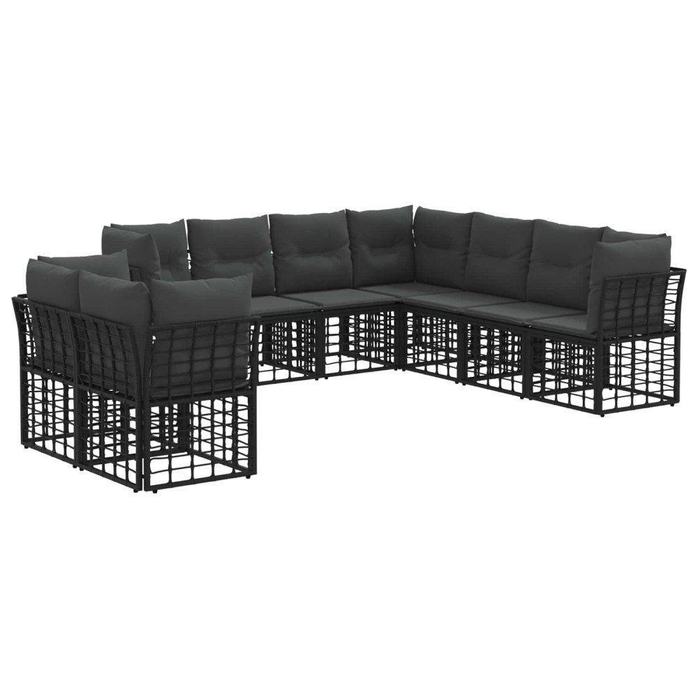 vidaXL Utomhussoffset Svart Polyester