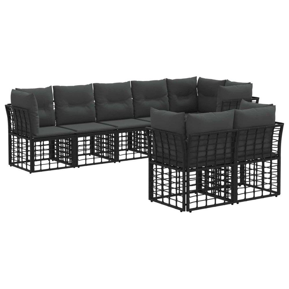 vidaXL Utomhussoffset Svart Polyester