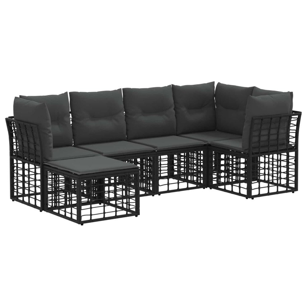 vidaXL Utomhussoffset Svart Polyester