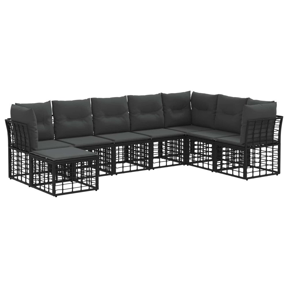 vidaXL Utomhussoffset Svart Polyester