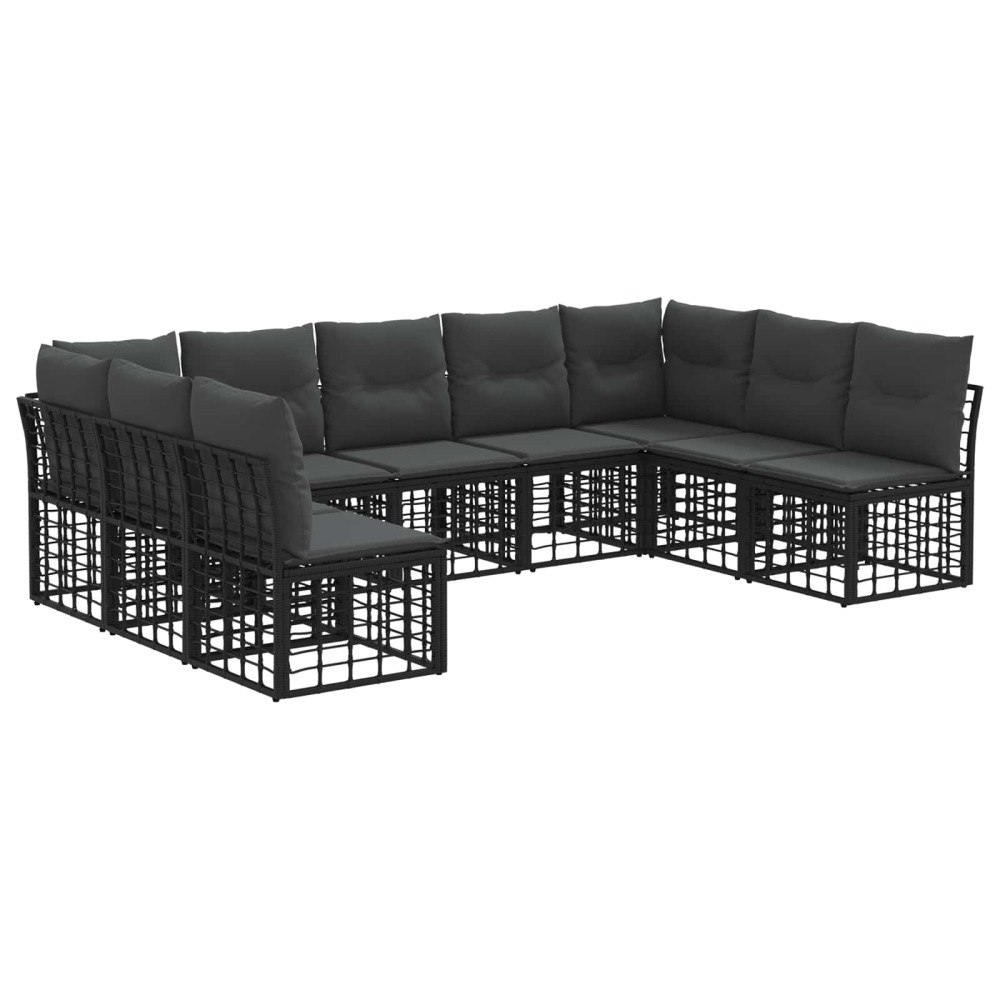 vidaXL Utomhussoffset Svart Polyester