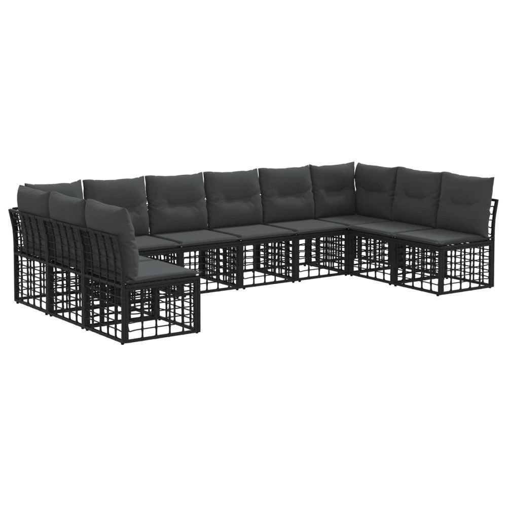 vidaXL Utomhussoffset Svart Polyester