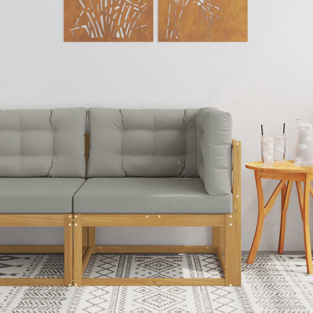 vidaXL Utehörnsoffa Polyester Vit