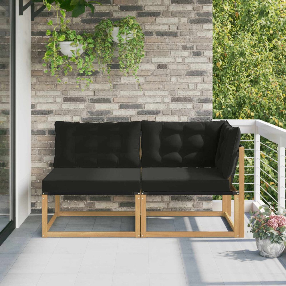 vidaXL Sektionell Soffa Enheter med kudde Vit 162,5 x 83 x 73 cm