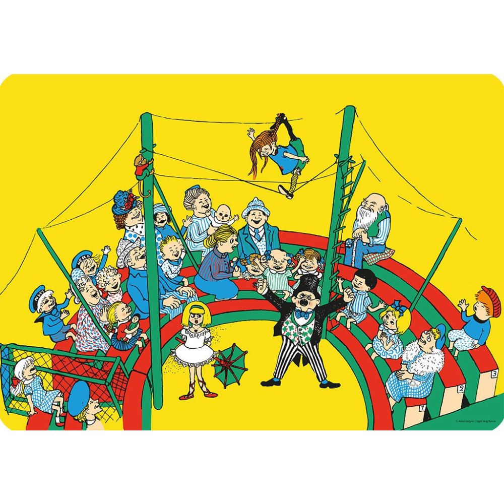 Hjelm förlag Pippi cirkus underlägg