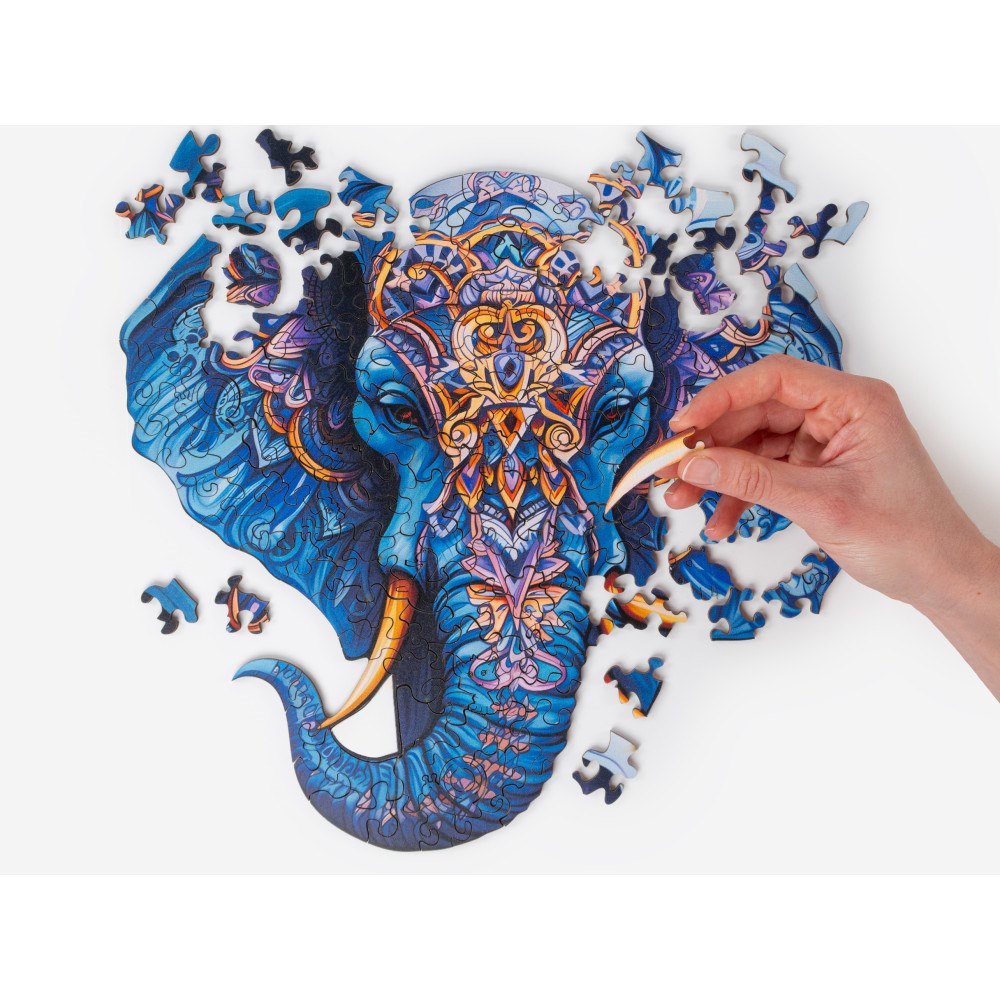 Recent Toys Träpussel Elefant i trälåda