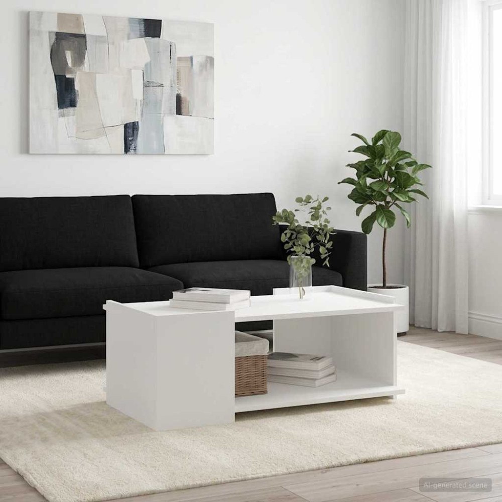 vidaXL Kaffeebord Vit 90 x 50 x 33 cm Konstruerat trä