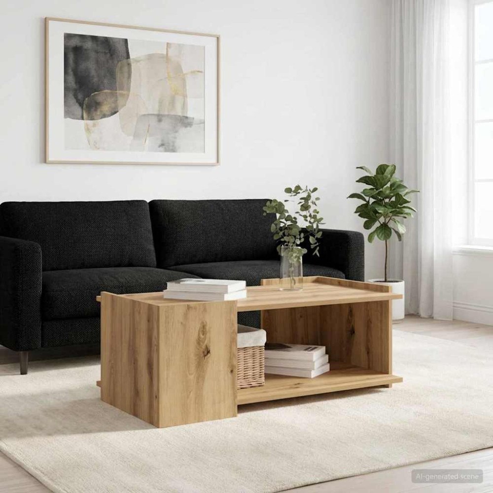 vidaXL Kaffeebord Artisan-ek 90 x 50 x 33 cm Konstruerat trä
