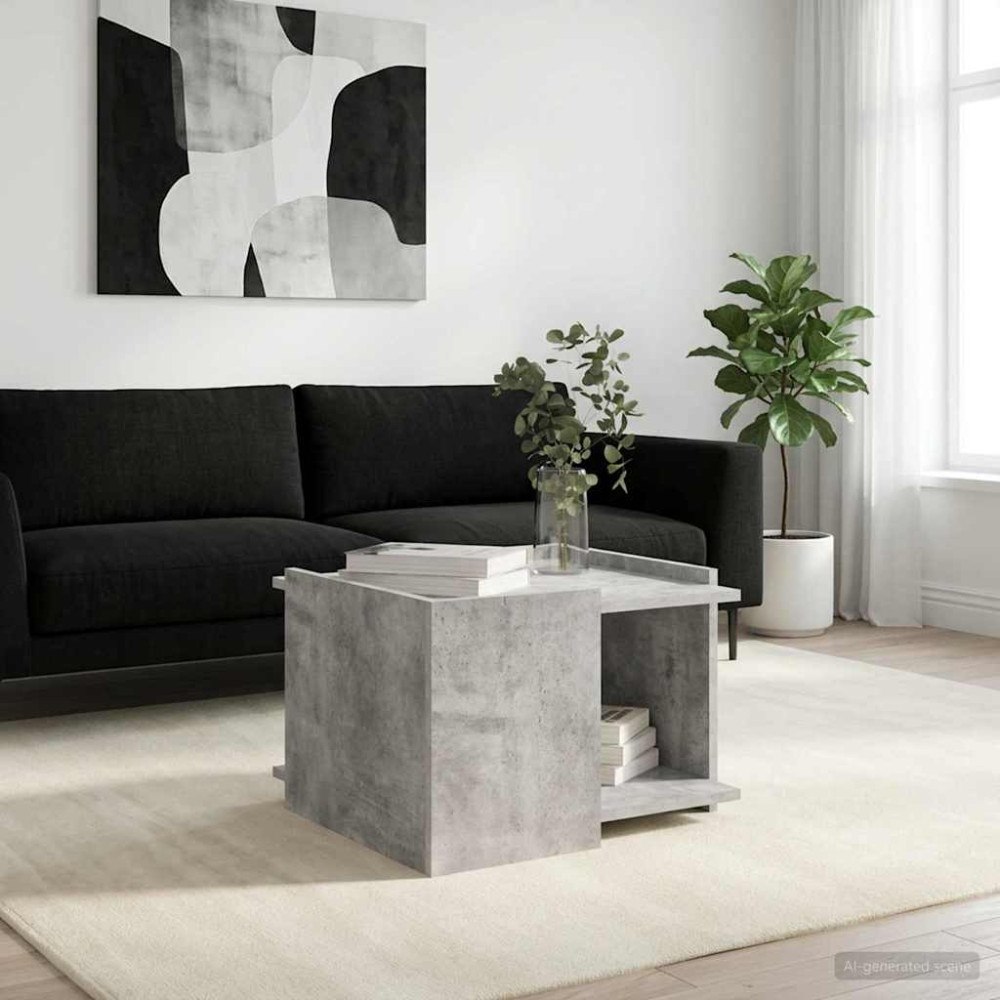 vidaXL Kaffeebord Betonggrå 50,5 x 50 x 33 cm Konstruerat trä