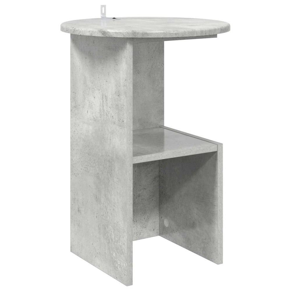 vidaXL Sidobord Betonggrå Ø 39,5 x 55 cm Konstruerat trä