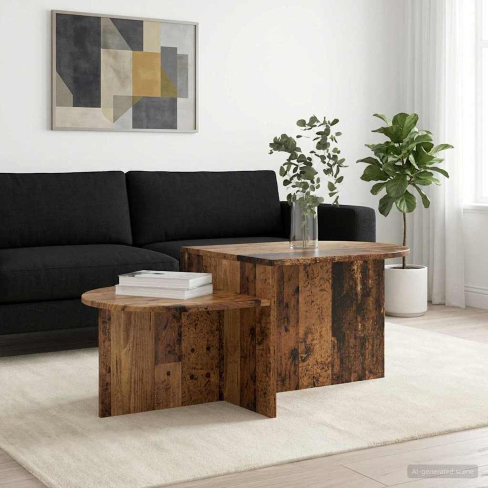 vidaXL Kaffeebord Gammalt trä 100 x 50 x 40 cm Konstruerat trä