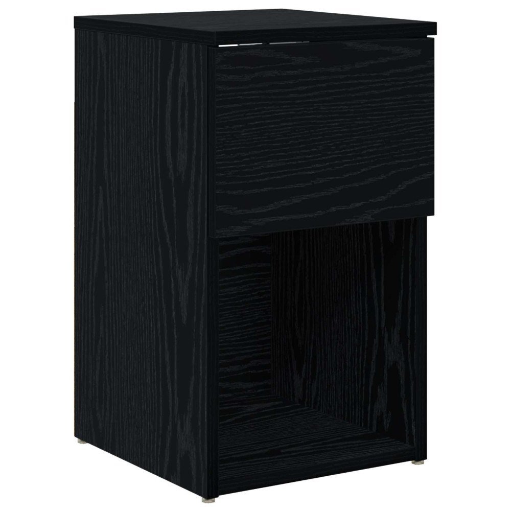 vidaXL Sängskåp Svart ek 29 x 31,5 x 49 cm Konstruerat trä
