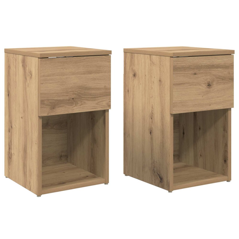 vidaXL Sängskåp 2 pcs Artisan-ek 29 x 31,5 x 49 cm Konstruerat trä