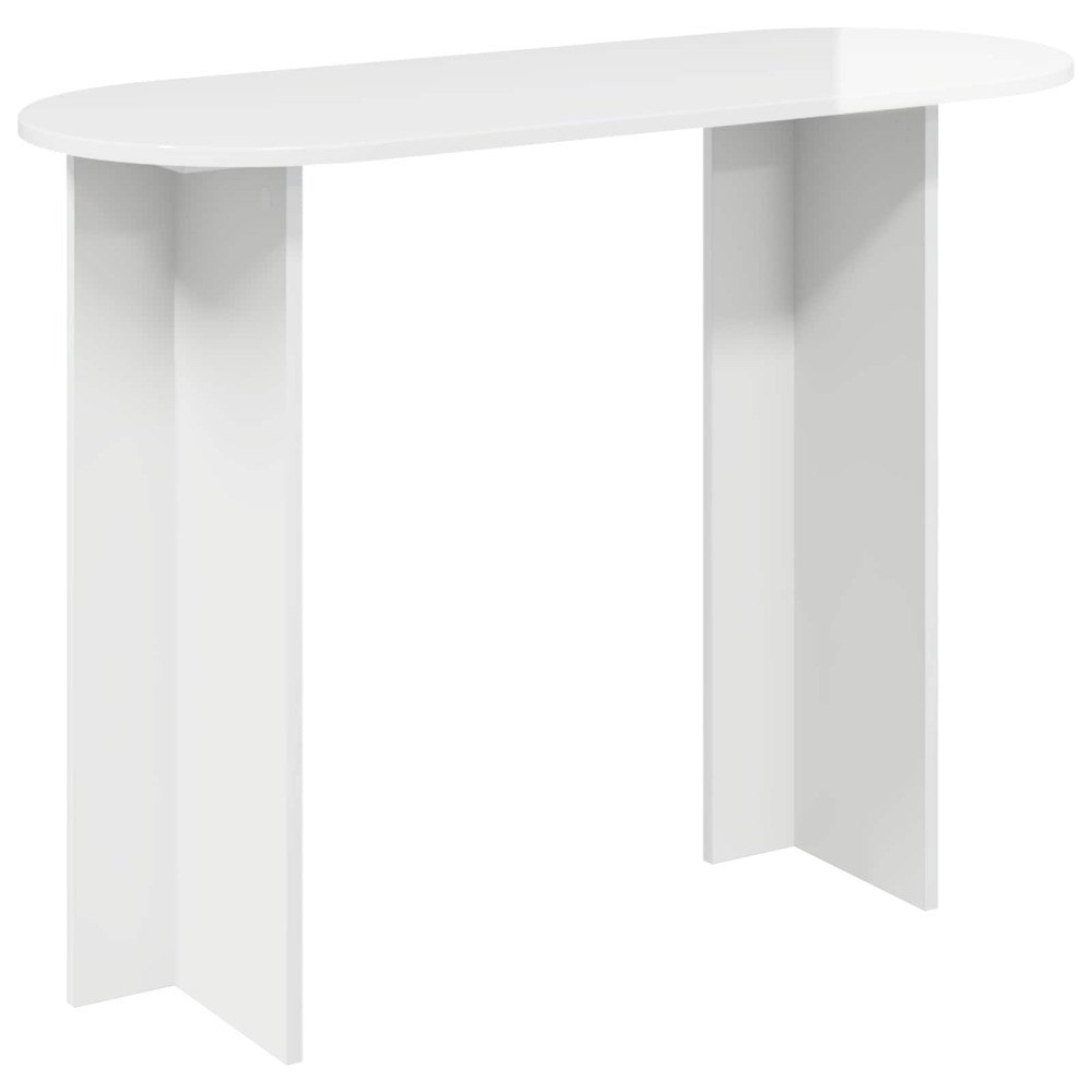 vidaXL Konsolbord Vit högglans 100 x 39,5 x 75 cm Konstruerat trä