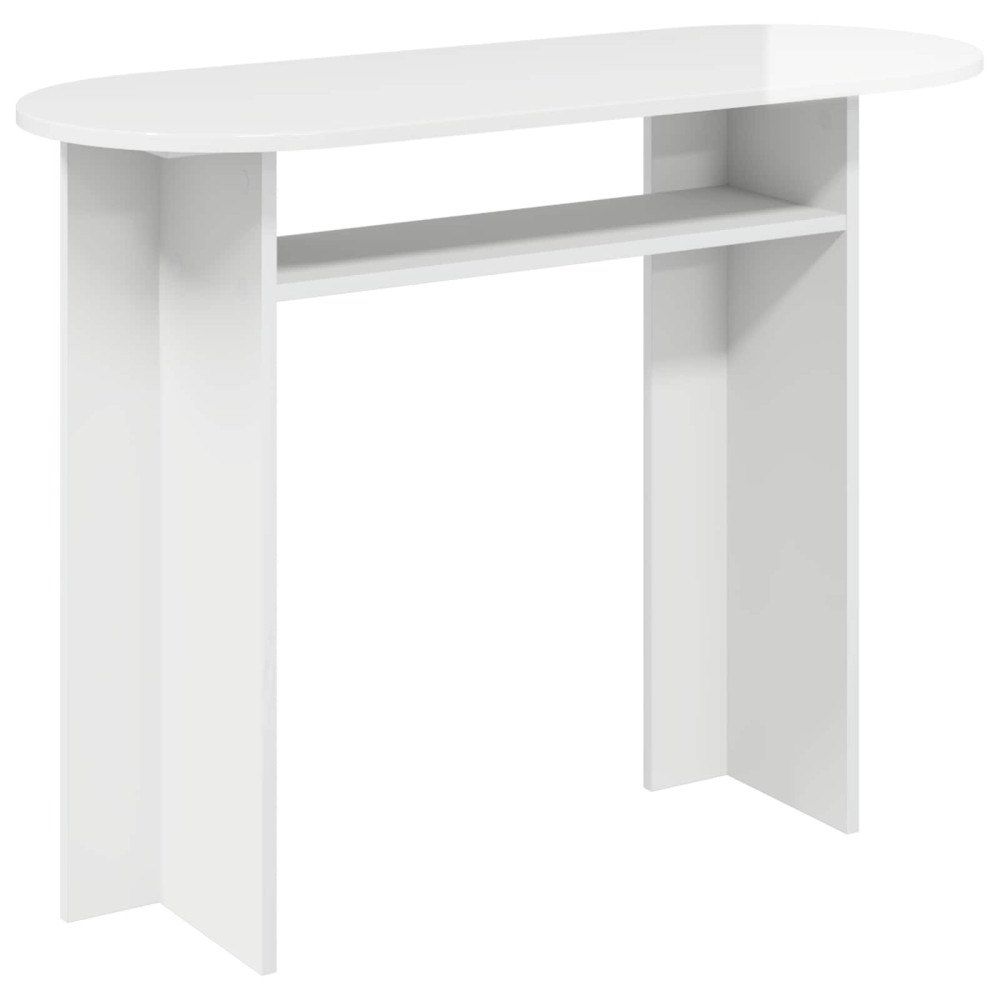 vidaXL Konsolbord Vit högglans 100 x 39,5 x 75 cm Konstruerat trä