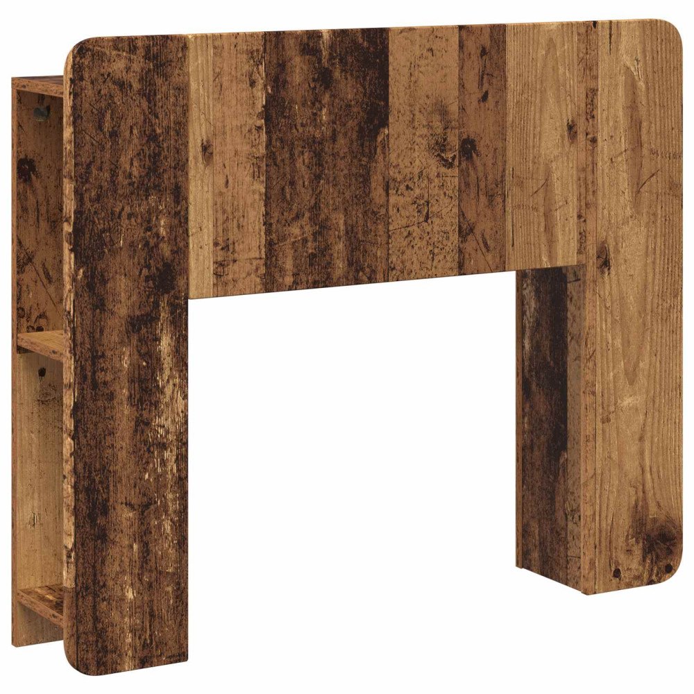 vidaXL Sänggavelsskåp med lagring Gammalt trä Konstruerat trä