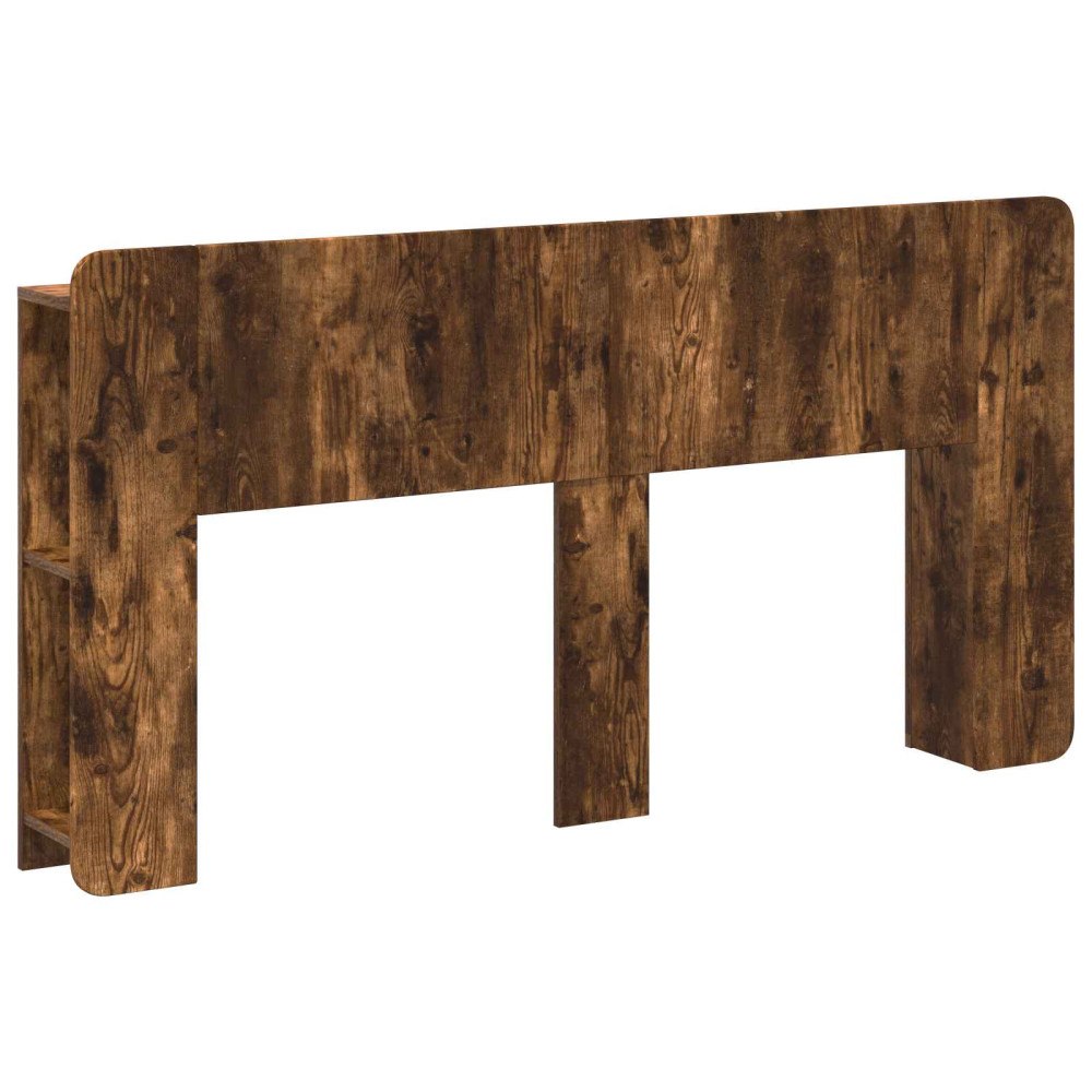 vidaXL Sänggavelsskåp med lagring Rökt ek Konstruerat trä