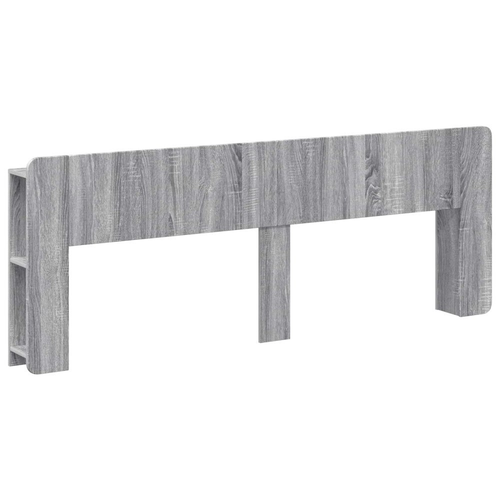 vidaXL Sänggavelsskåp med lagring Grå sonoma-ek Konstruerat trä