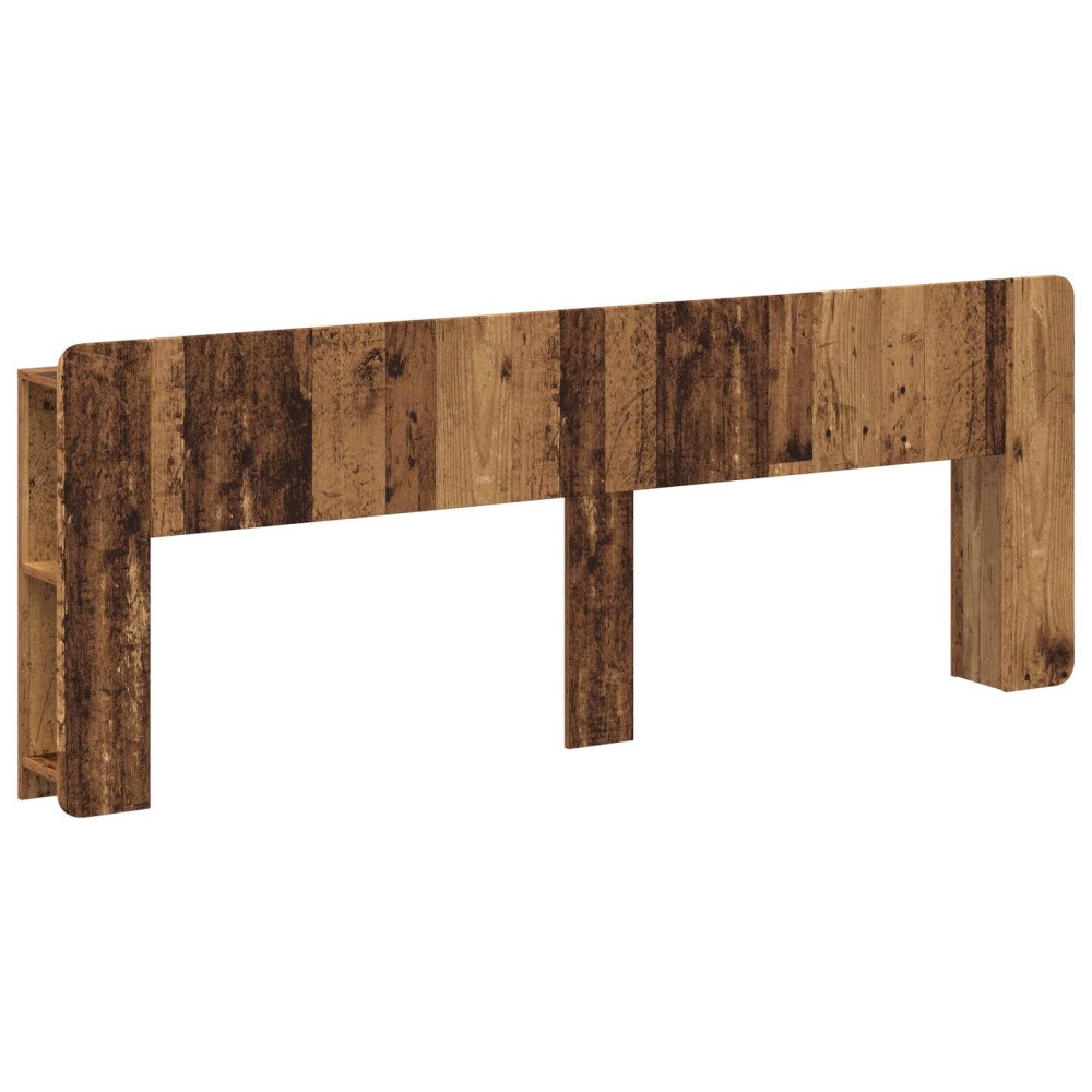 vidaXL Sänggavelsskåp med lagring Gammalt trä Konstruerat trä