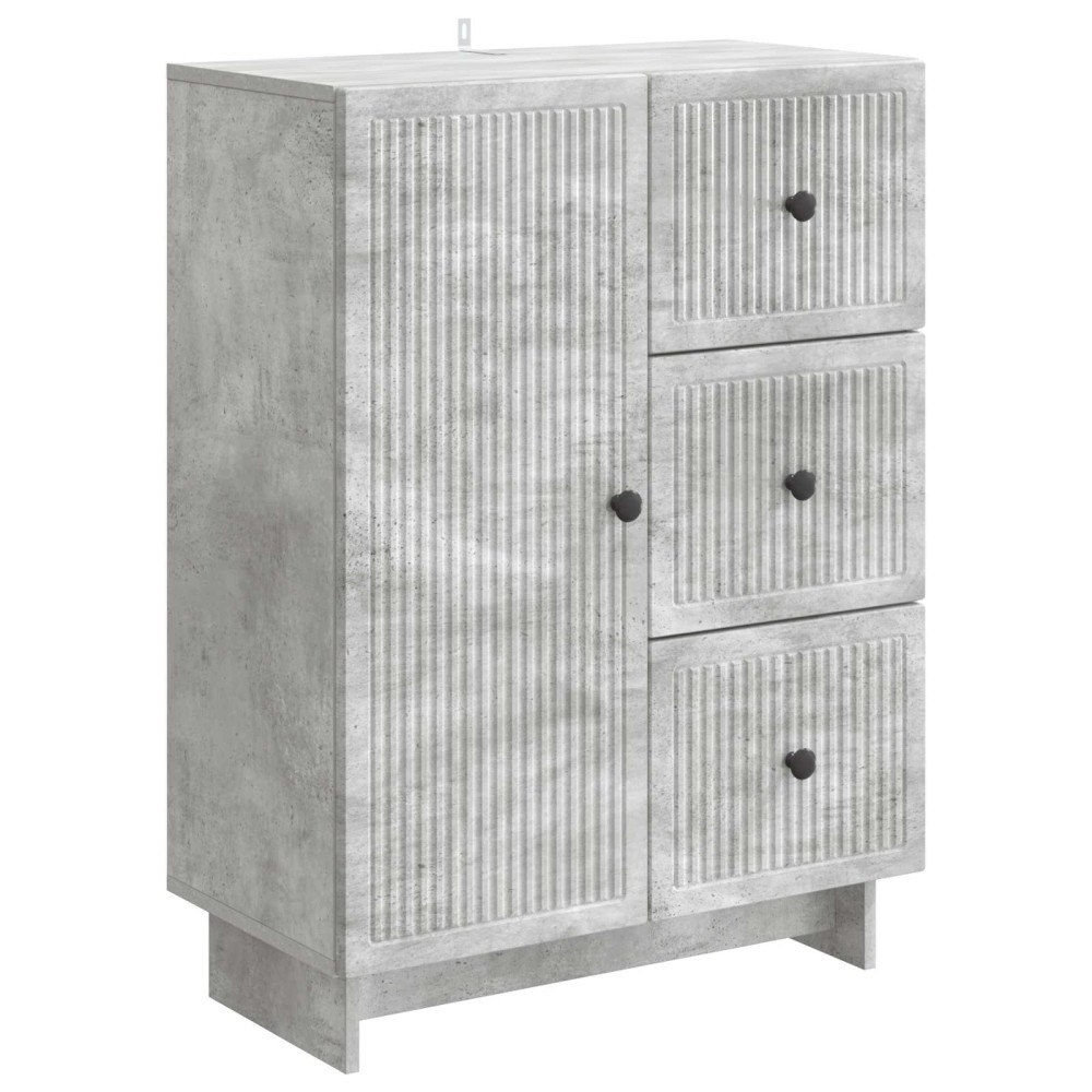 vidaXL Sideboard med låda Betonggrå 66 x 34,5 x 90 cm Konstruerat trä