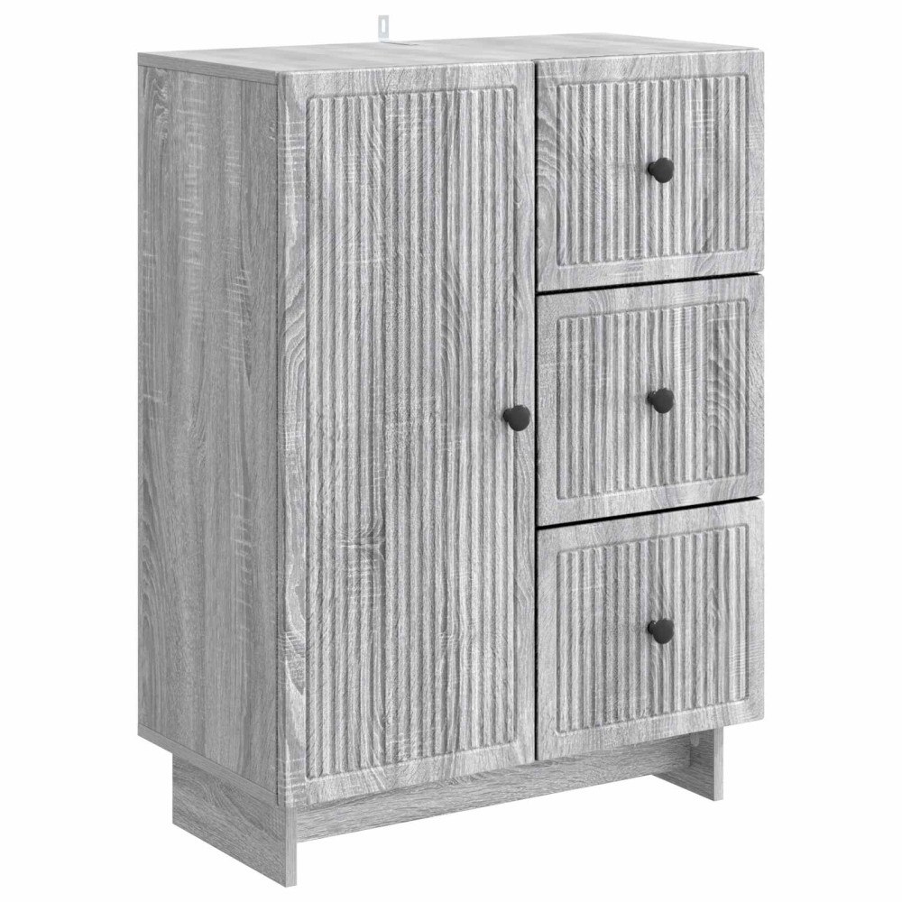 vidaXL Sideboard Grå sonoma-ek 66 x 34,5 x 90 cm Konstruerat trä