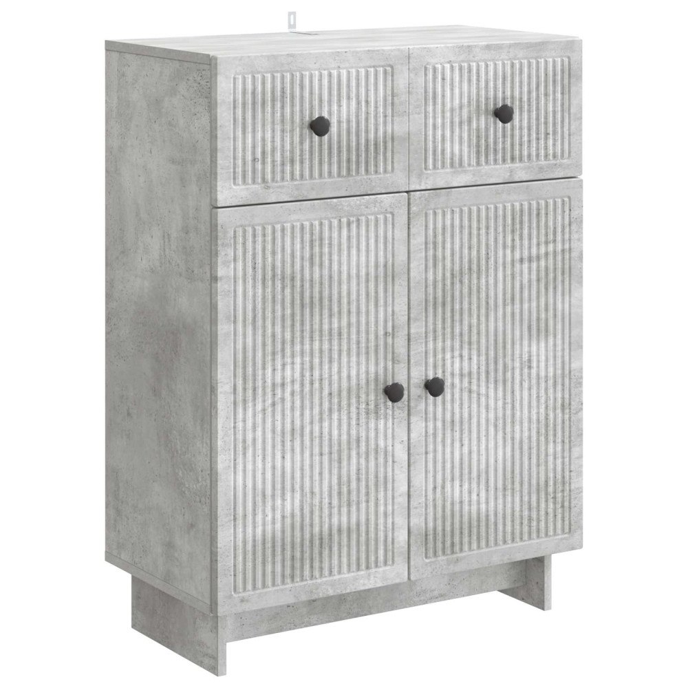 vidaXL Sideboard med låda Betonggrå 66 x 34,5 x 90 cm Konstruerat trä