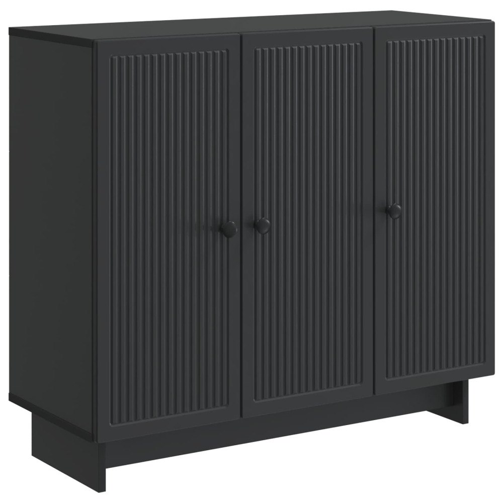 vidaXL Sideboard Svart 89 x 34,5 x 80 cm Konstruerat trä