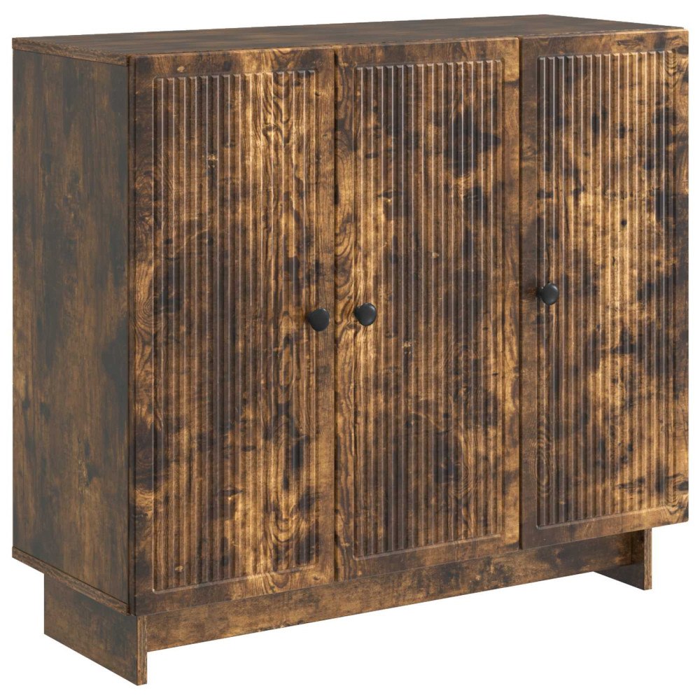 vidaXL Sideboard Rökt ek 89 x 34,5 x 80 cm Konstruerat trä