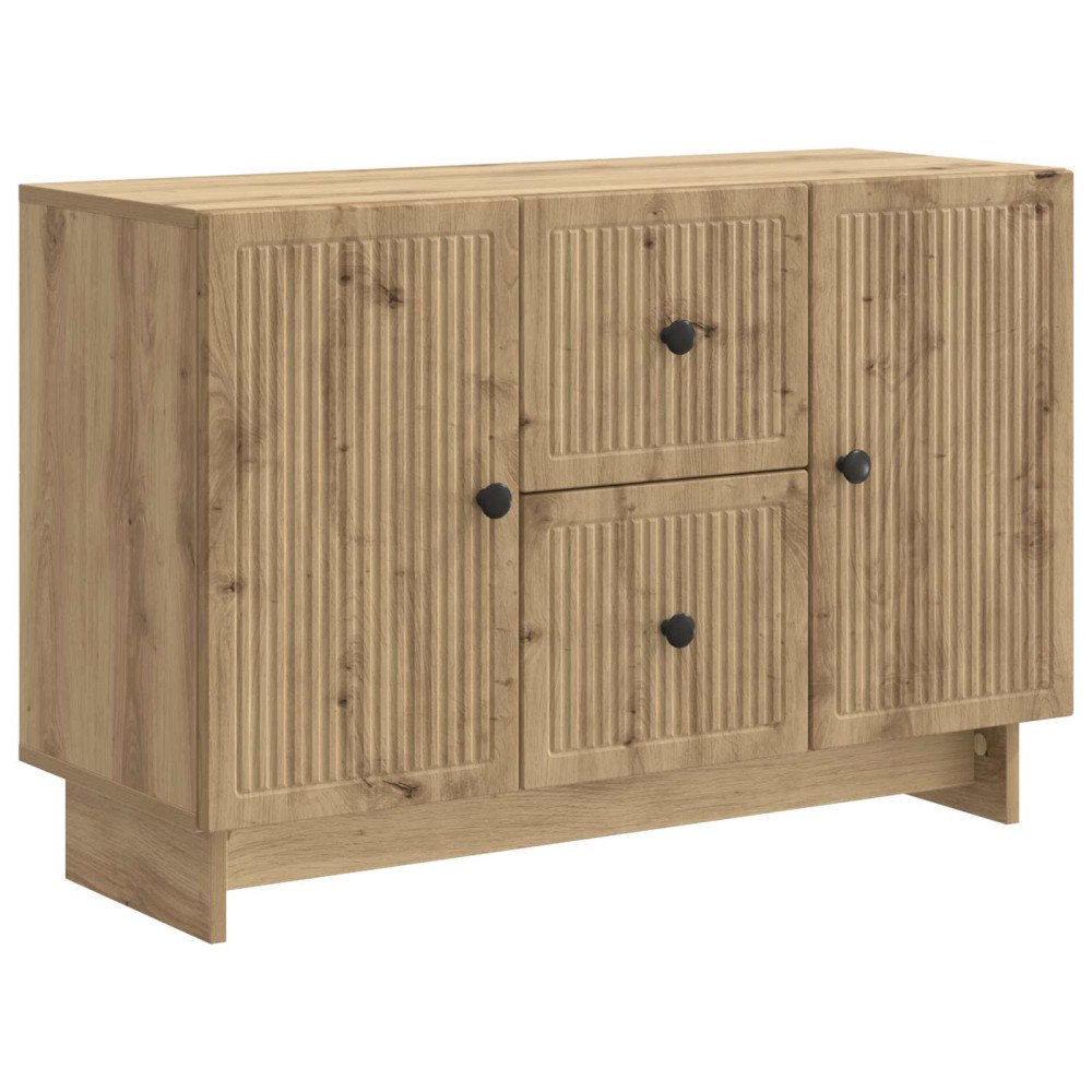 vidaXL Sideboard med låda Artisan-ek 89 x 34,5 x 60 cm Konstruerat trä