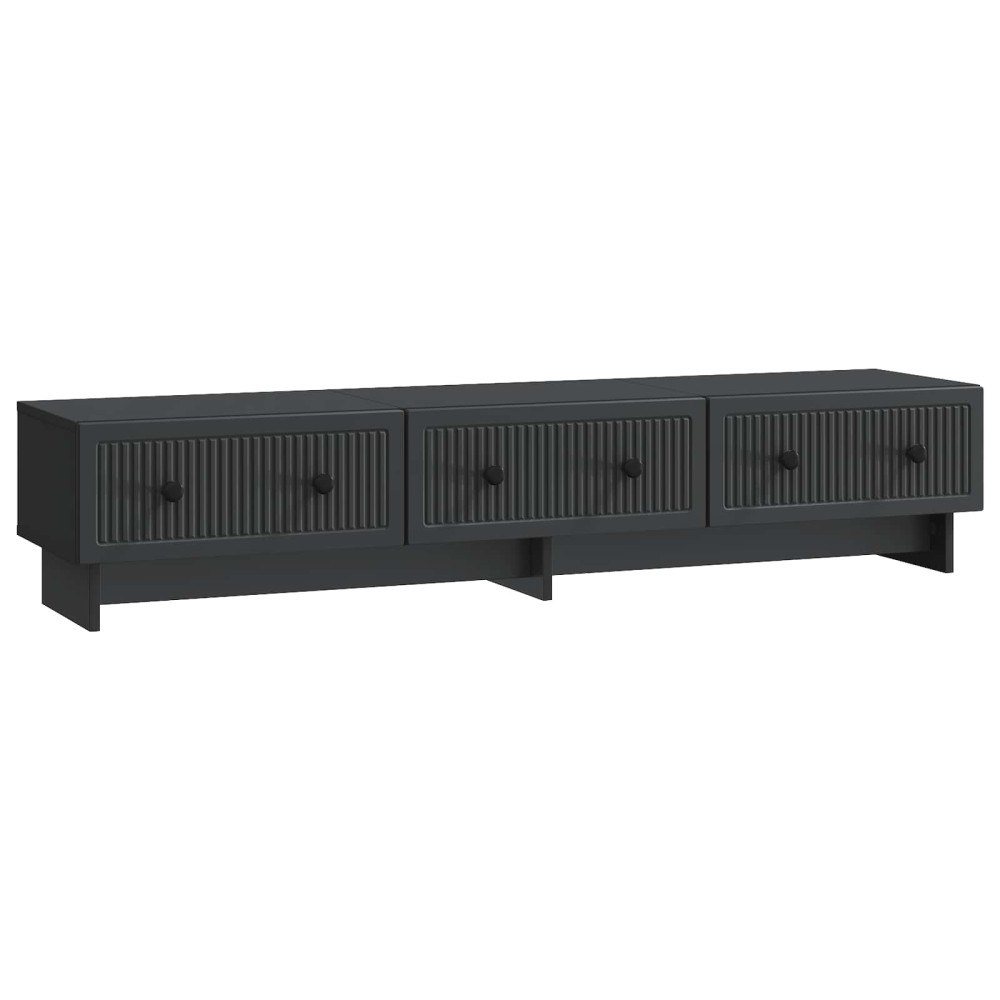 vidaXL TV-skåp med låda Svart 147 x 34,5 x 30 cm Konstruerat trä