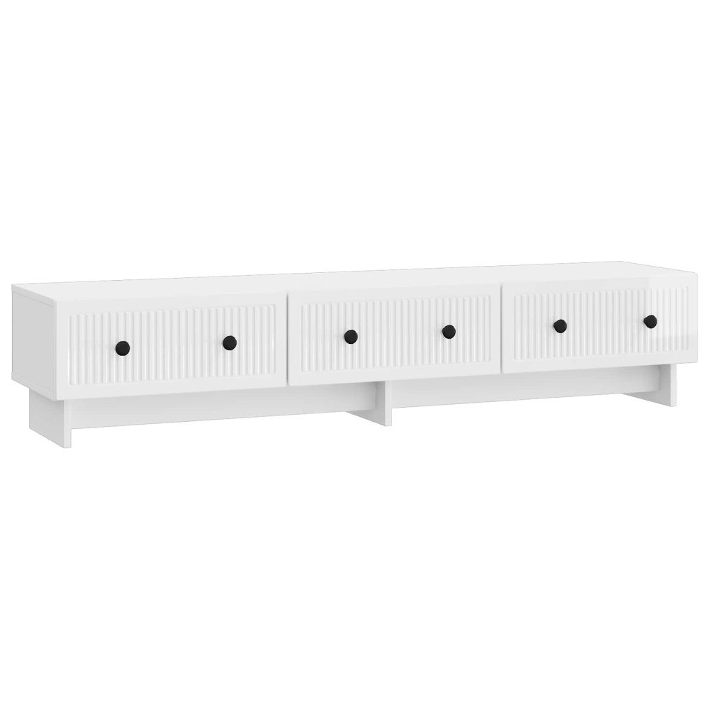 vidaXL TV-skåp Vit högglans 147 x 34,5 x 30 cm Konstruerat trä