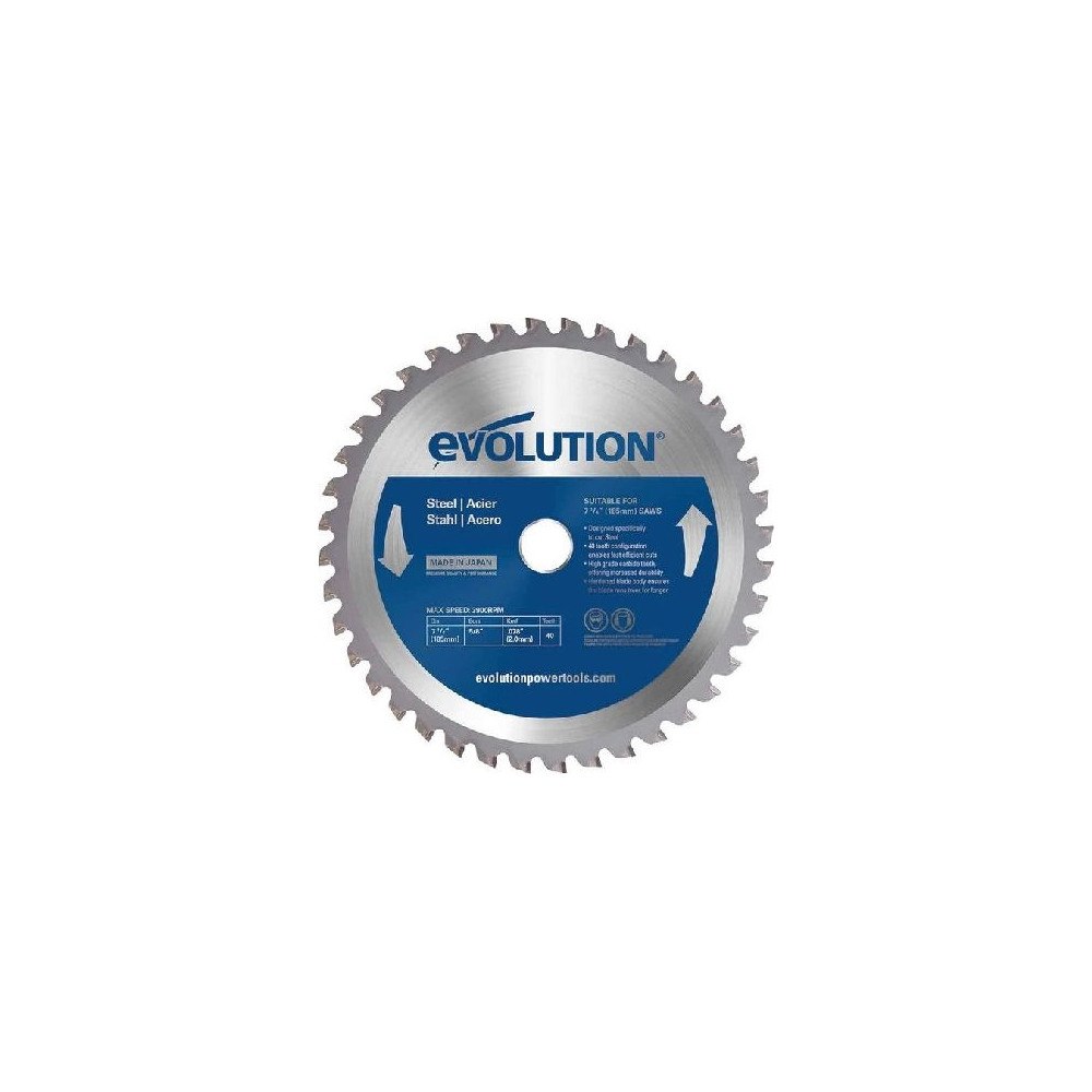 EVOLUTION Evolution hårdmetall cirkelsågklinga TCT för stål 185 mm (EV...