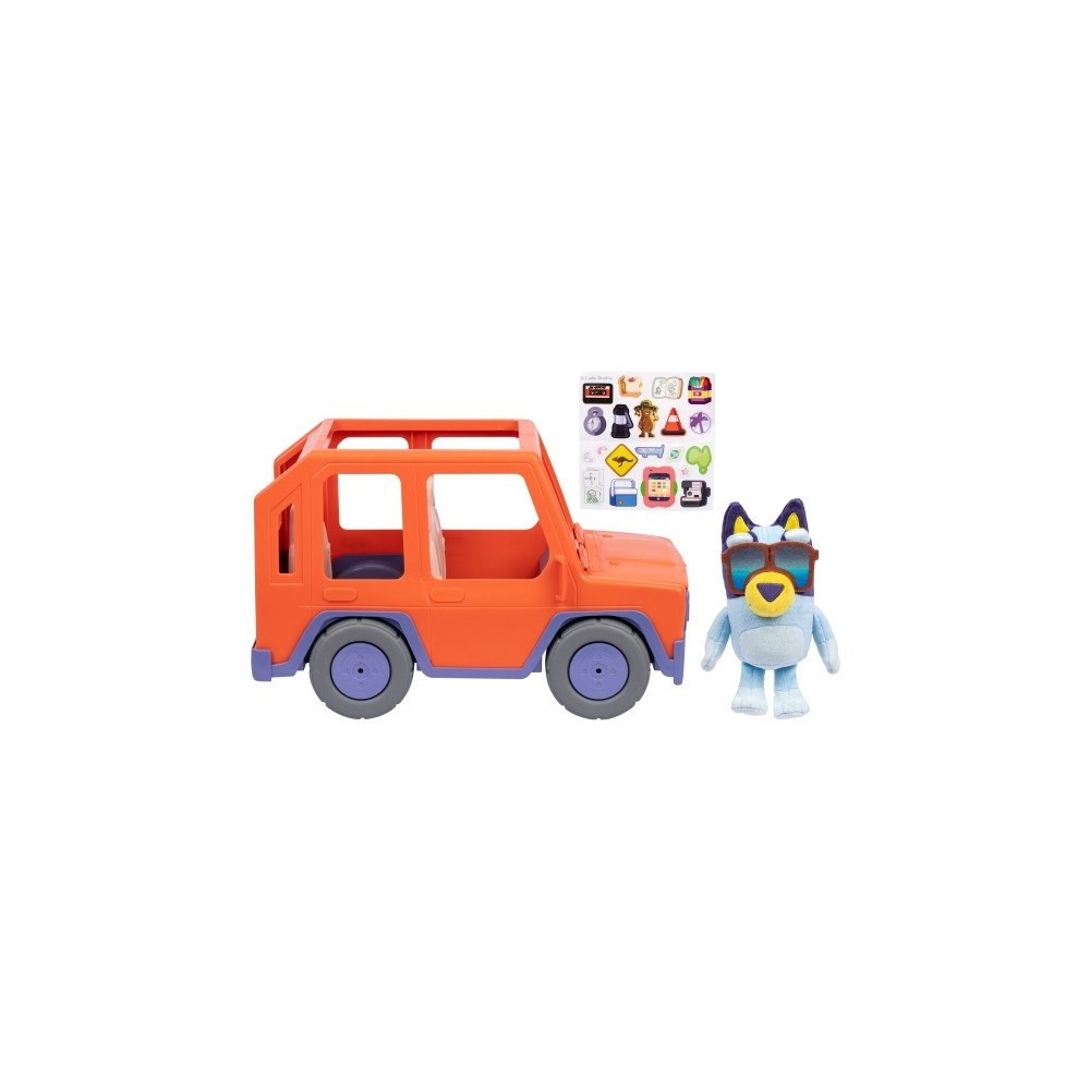 Bluey Bluey, Stor Heeler Familjebil 4WD med Bluey Gosedjur. Bilhöj...