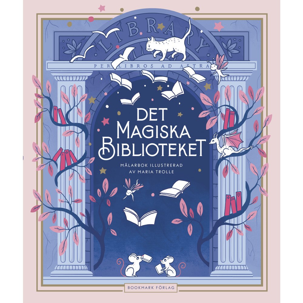 Maria Trolle Det magiska biblioteket : Målarbok (bok, kartonnage)