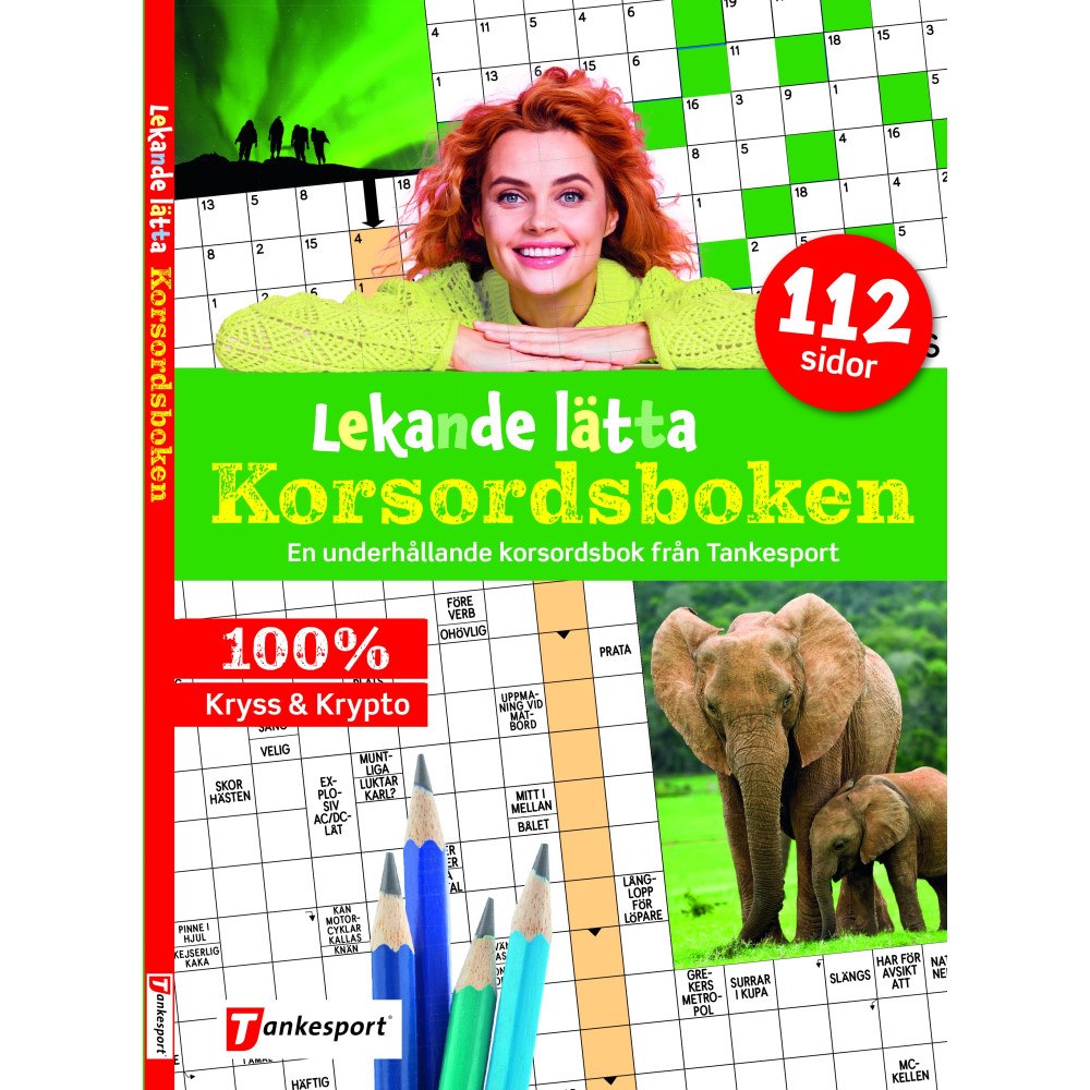 Tankesport Lekande lätta korsordsboken (häftad)