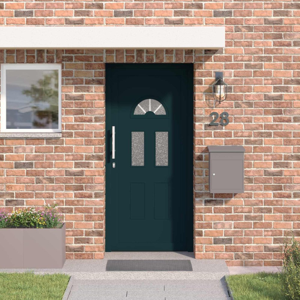 vidaXL Framdörr Antracit 88 x 200 cm PVC