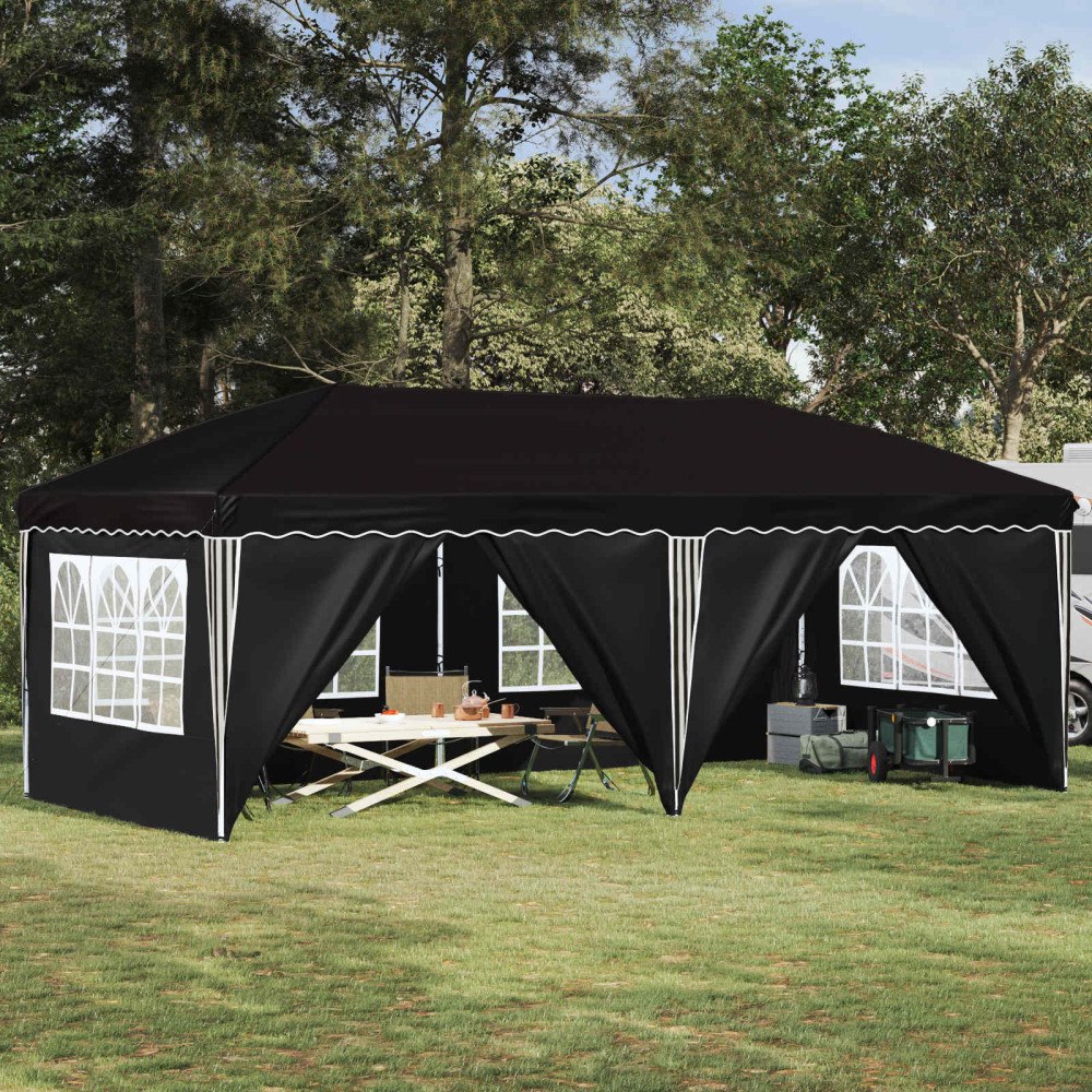vidaXL Pop-up Partytält 575 x 288 x 245 cm Svart