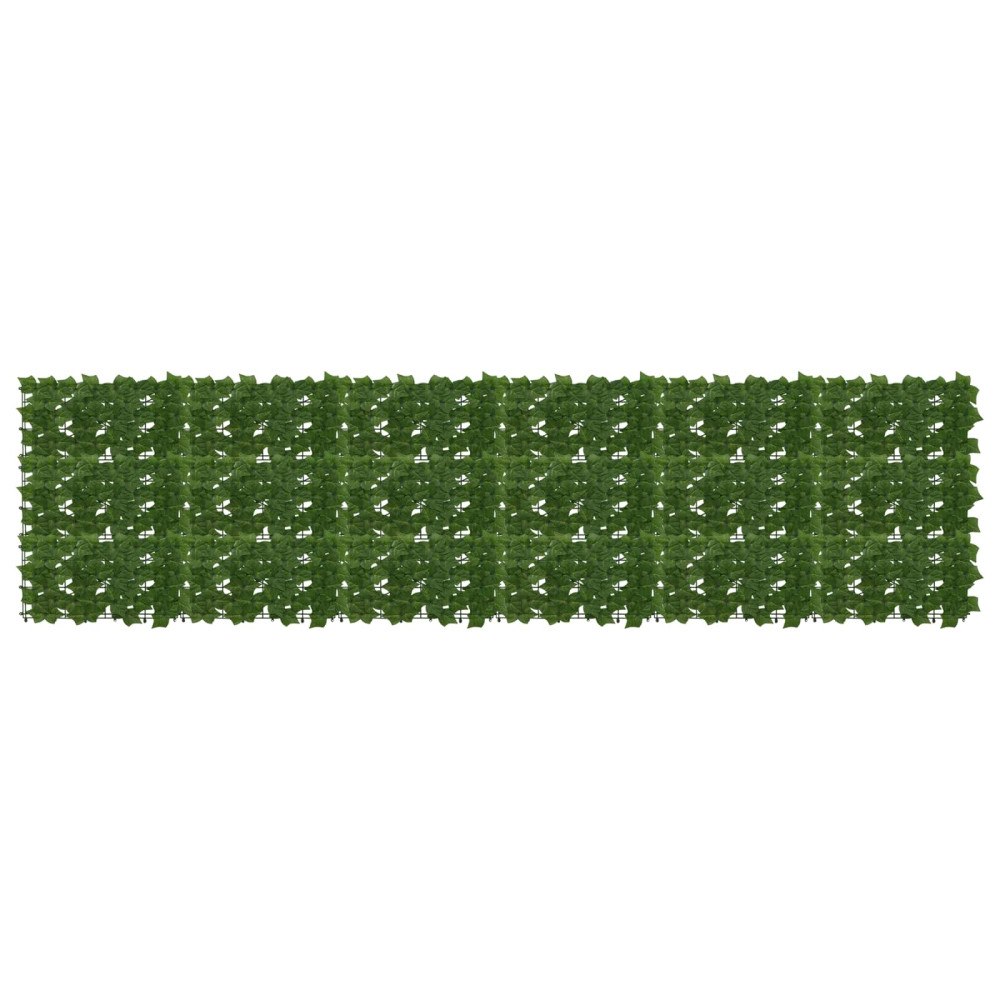 vidaXL Balkongskärm med löv Grön 300 x 75 cm Polyeten och tyg
