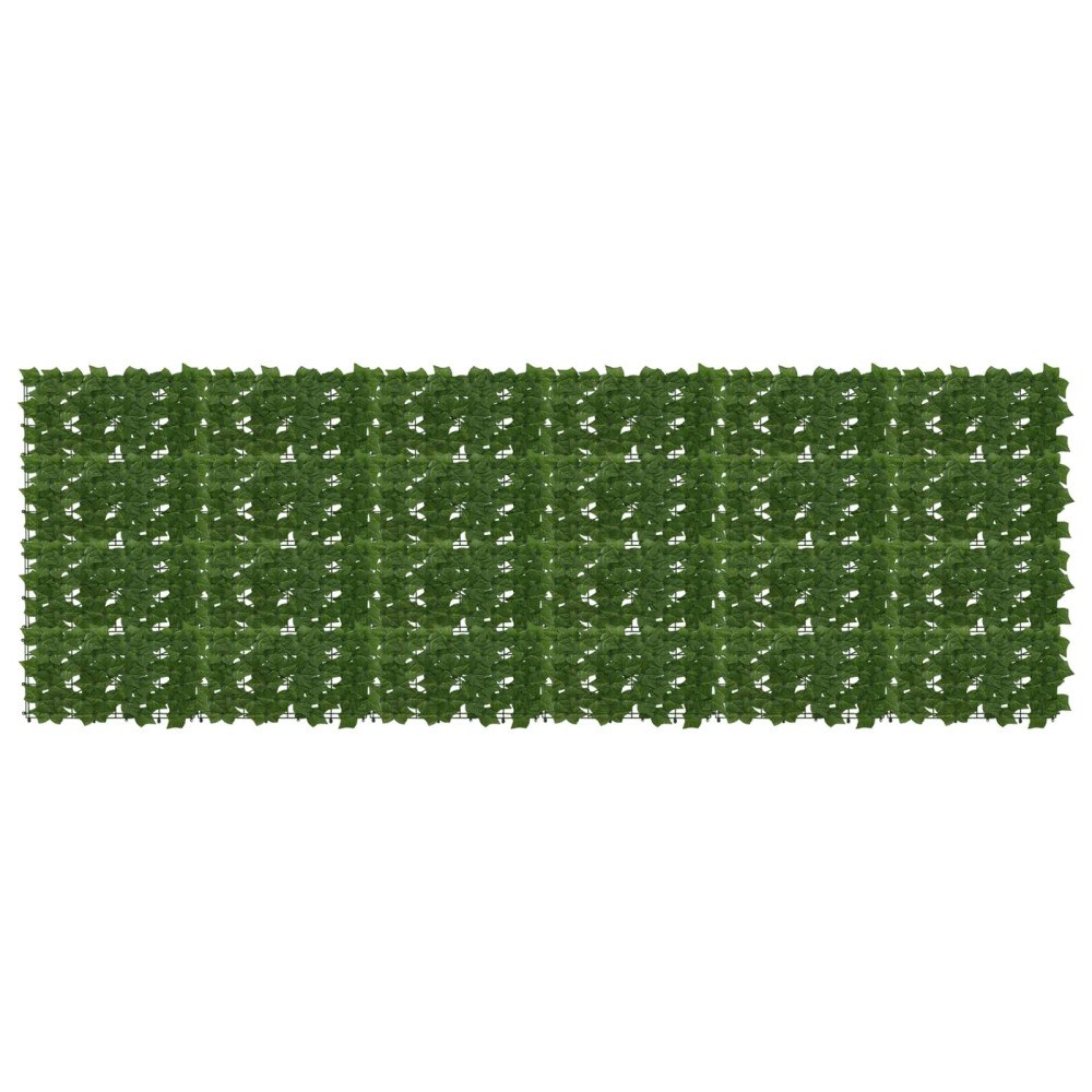 vidaXL Balkongskärm med löv Grön 300 x 100 cm Polyeten och tyg