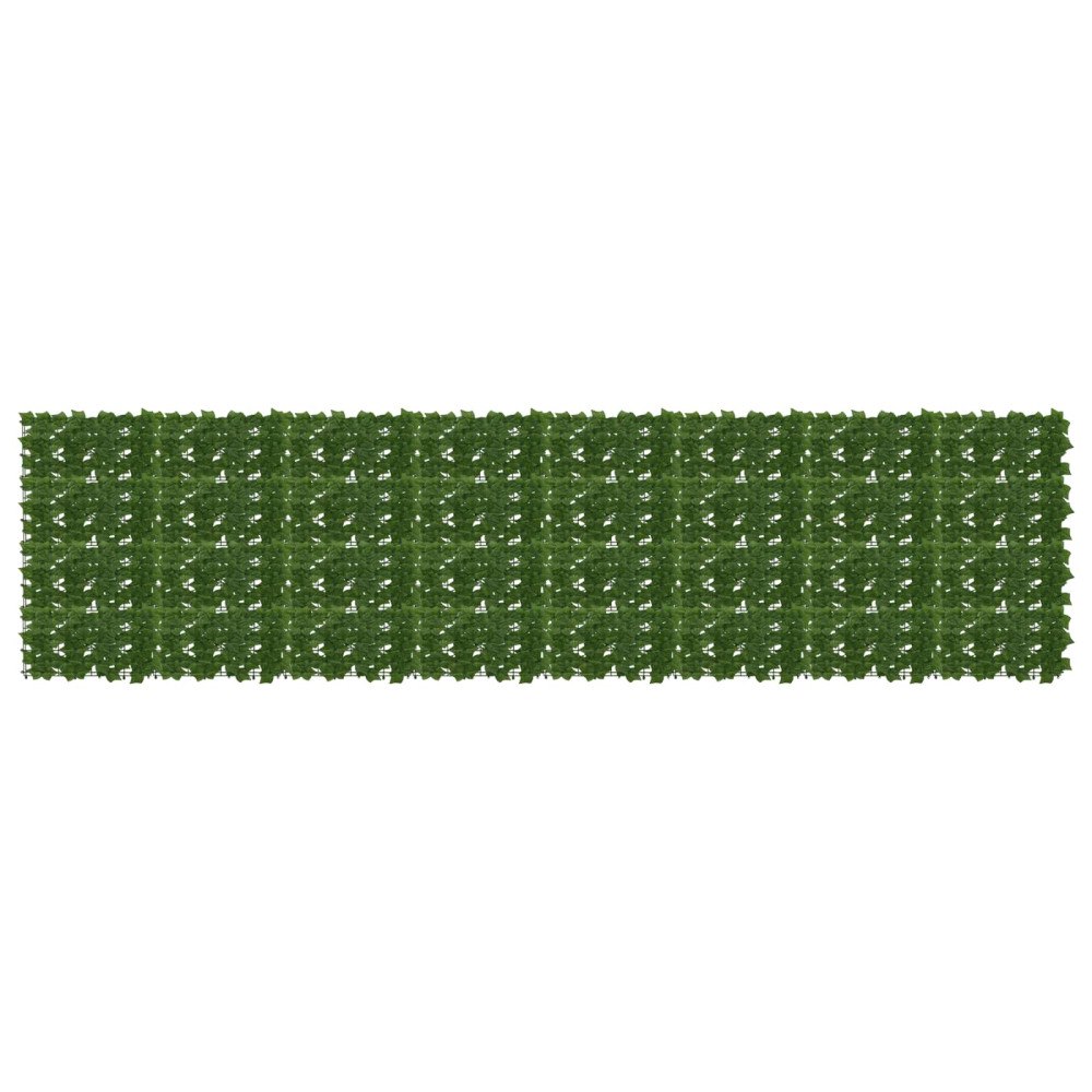 vidaXL Balkongskärm med löv Grön 400 x 100 cm Polyeten och tyg