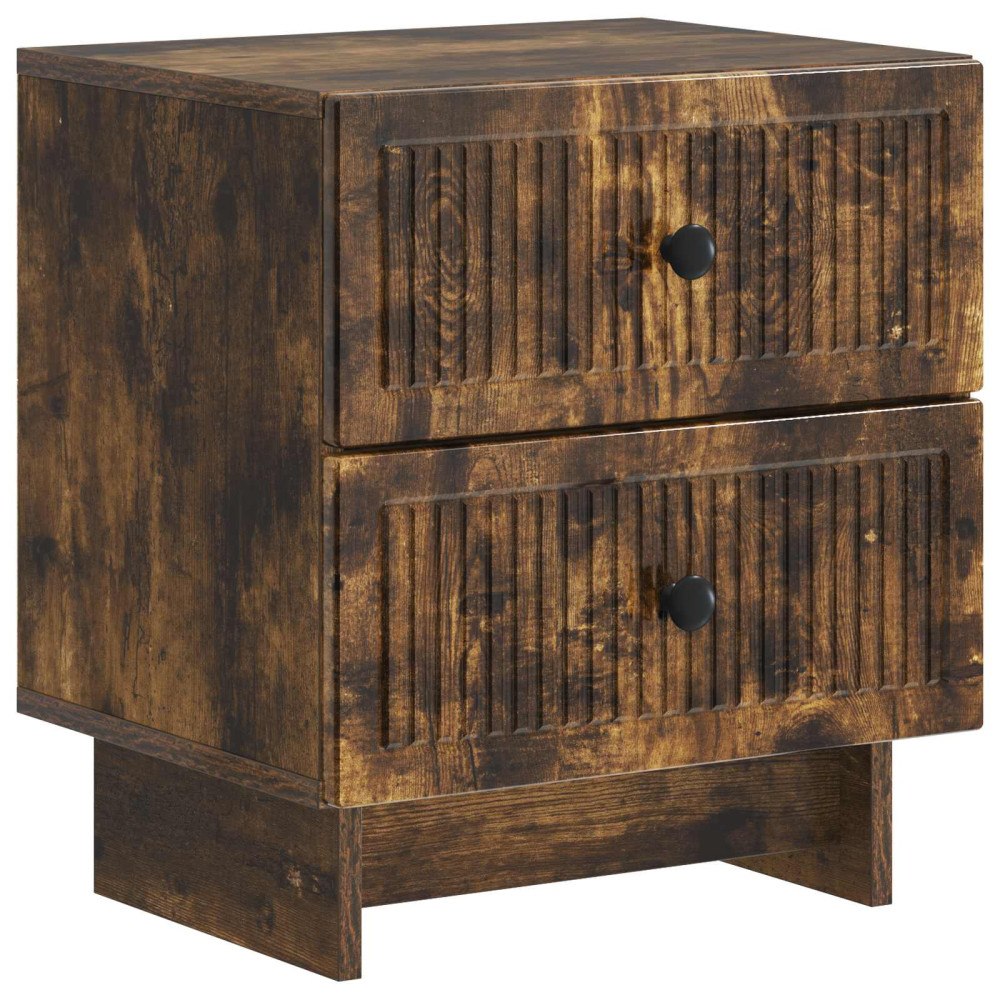 vidaXL Nattduksbord Rökt ek 43 x 34,5 x 47,5 cm Konstruerat trä
