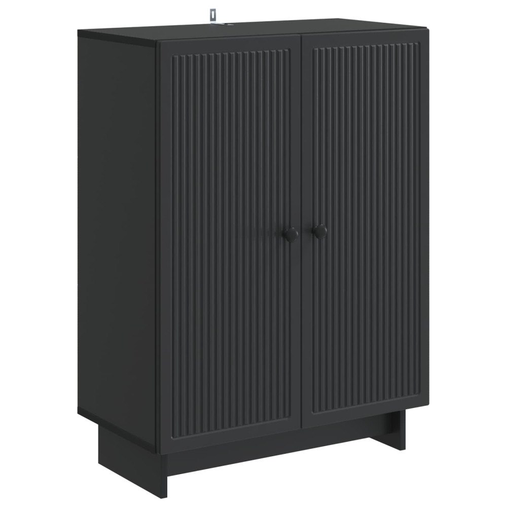 vidaXL Sideboard Svart 66 x 34,5 x 90 cm Konstruerat trä