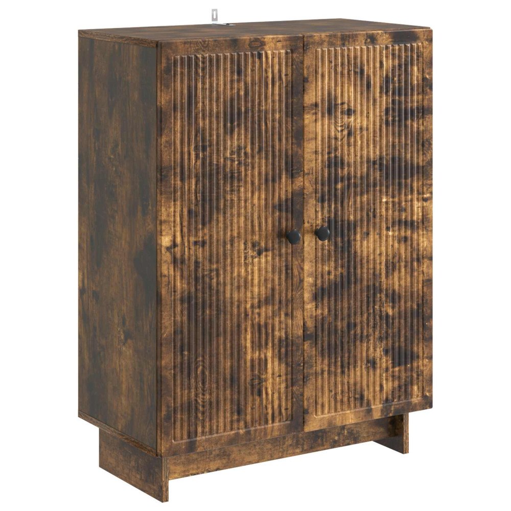 vidaXL Sideboard Rökt ek 66 x 34,5 x 90 cm Konstruerat trä